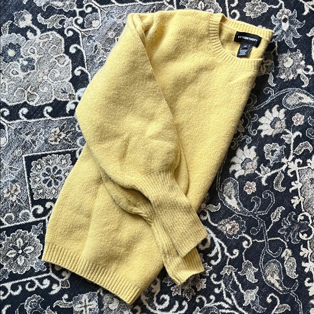 Fifteen Twenty Mustard Knit Pullover
